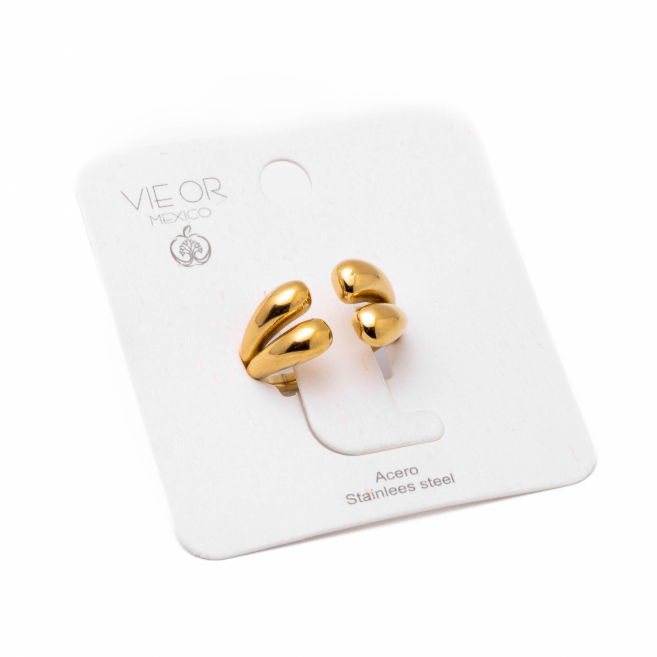 Anillo Y00956 Dorado Acero Inoxidable 2A34