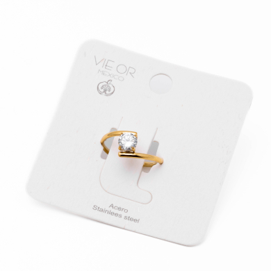Anillo Y01021 Dorado Acero Inoxidable A32