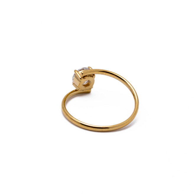 Anillo Y01021 Dorado Acero Inoxidable A32