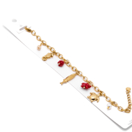 Pulsera Y00982 Rojo Acero Inoxidable