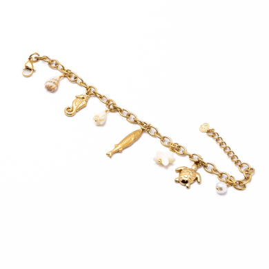 Pulsera Y00982 Beig Acero Inoxidable