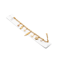 Pulsera Y00982 Beig Acero Inoxidable