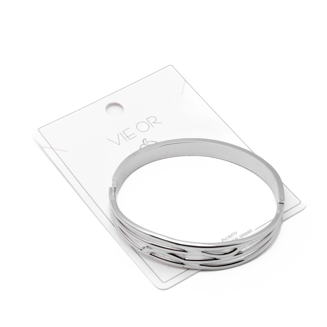 Brazalete Y00942 Plateado Acero Inoxidable 2C26