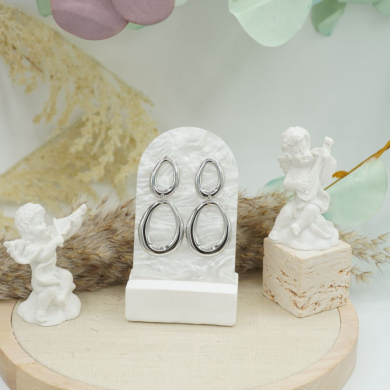 ARETES ZO12596E180 PLATEADO Acero Inoxidable