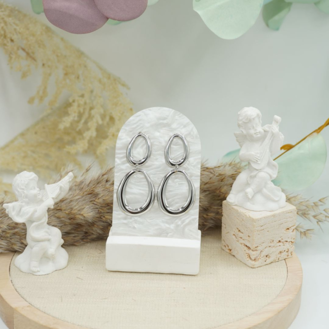 ARETES ZO12596E180 PLATEADO Acero Inoxidable