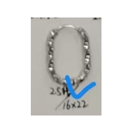 ARETES ZO13046E/16*22MM PLATEADO Acero Inoxidable