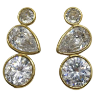 ARETES ZO15401E DORADO Acero Inoxidable