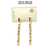 ARETES ZO1301E PLATEADO Acero Inoxidable
