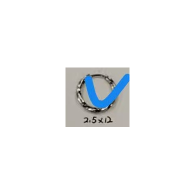 ARETES ZO13023E/2.5*12MM DORADO Acero Inoxidable