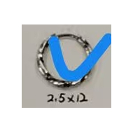 ARETES ZO13023E/2.5*12MM PLATEADO Acero Inoxidable