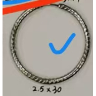 ARETES ZO13031E/2.5*30MM DORADO Acero Inoxidable