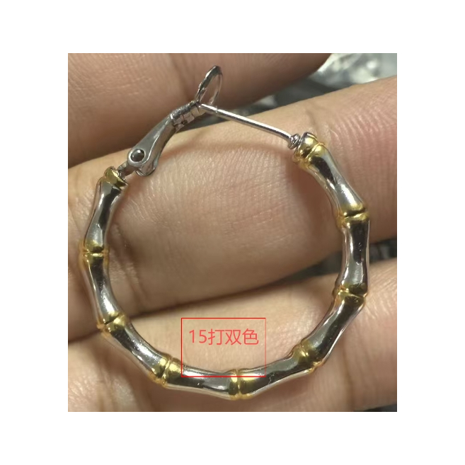 ARETES ZO14152E BICOLOR Acero Inoxidable