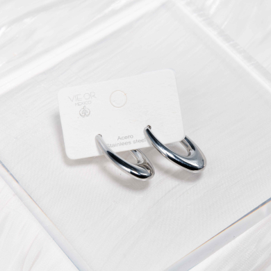 ARETES ZO12964E PLATEADO Acero Inoxidable