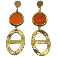 ARETES ZO13487E DORADO+FUXIA Acero Inoxidable