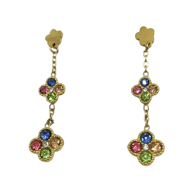 ARETES ZO15103E DORADO+BEIG Acero Inoxidable