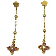 ARETES ZO15105E DORADO+VERDE Acero Inoxidable