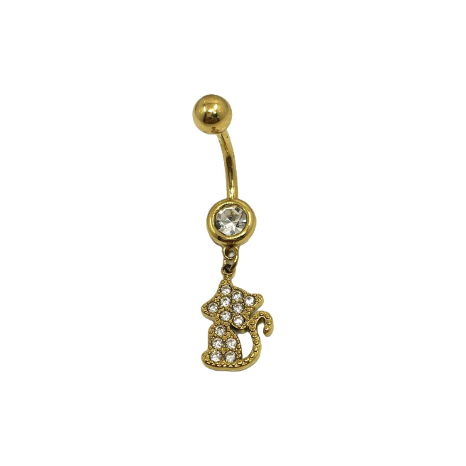 PIERCING ZO15636P/OMBLIGO DORADO Acero Inoxidable