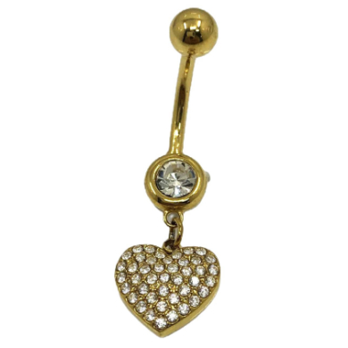 PIERCING ZO15637P/OMBLIGO PLATEADO Acero Inoxidable