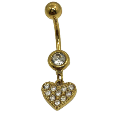 PIERCING ZO15646P/OMBLIGO PLATEADO Acero Inoxidable