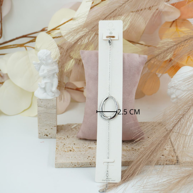 PULSERA ZO12592B180 PLATEADO Acero Inoxidable