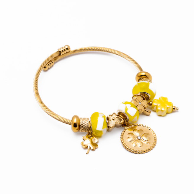 Brazalete Y01017 Amarillo Acero Inoxidable 2C18