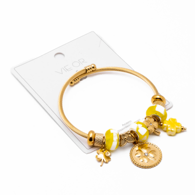 Brazalete Y01017 Amarillo Acero Inoxidable 2C18