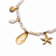 Collar Y01041 Beig Acero Inoxidable E37