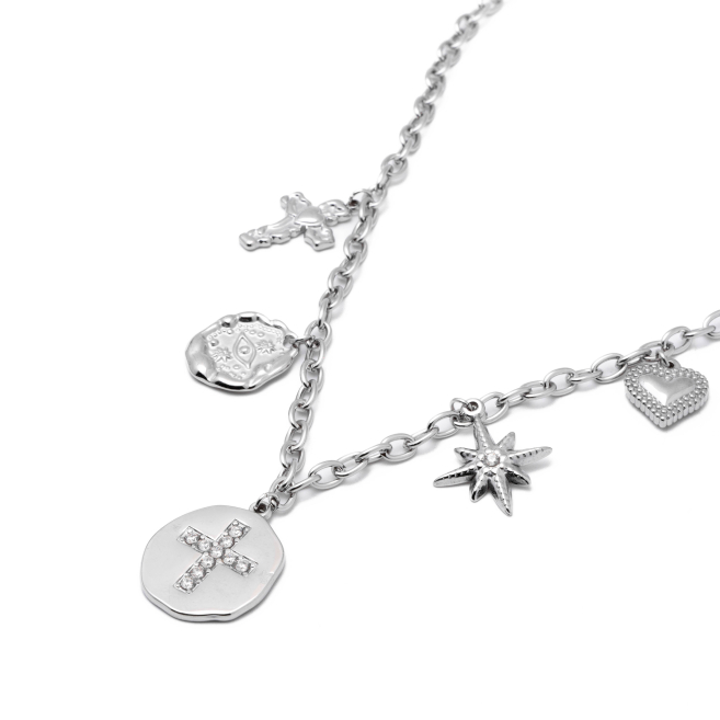 Collar Y00967 Plateado Acero Inoxidable 2D25
