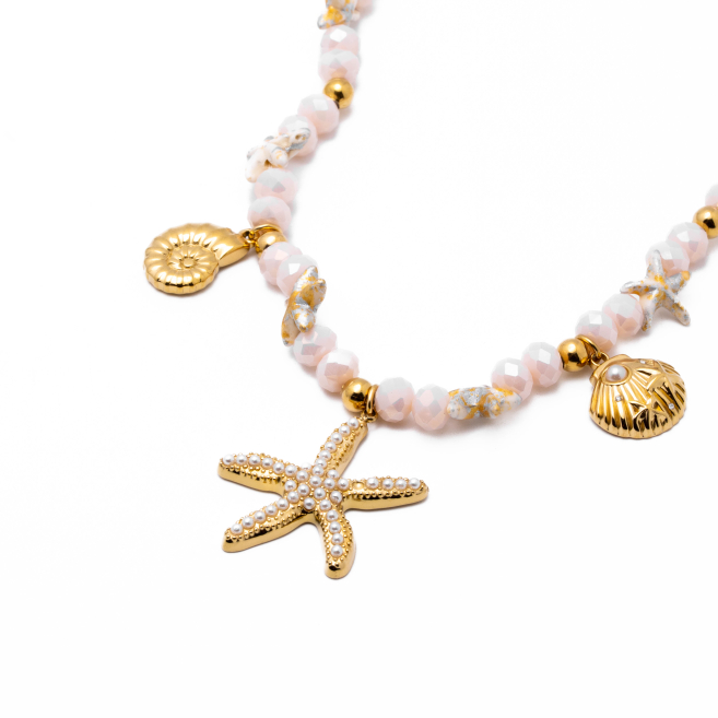 Collar Y00908 Rosa Acero Inoxidable E38