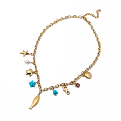 Collar Y00981 Azul Acero Inoxidable 2D410