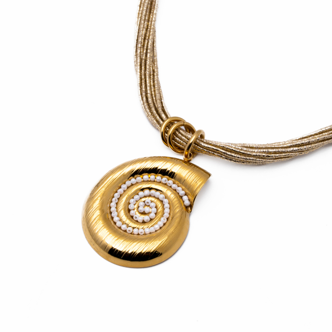 Collar Y01061 Concha Acero Inoxidable E56