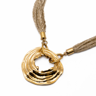 Collar Y01049 Dorado Acero Inoxidable E56