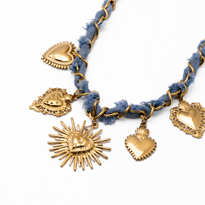 Collar Y01047 Dorado Acero Inoxidable E37