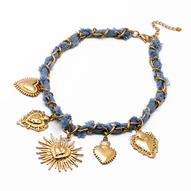 Collar Y01047 Dorado Acero Inoxidable E37