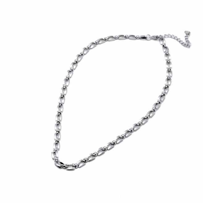 Collar Y01043 Plateado Acero Inoxidable 2D26
