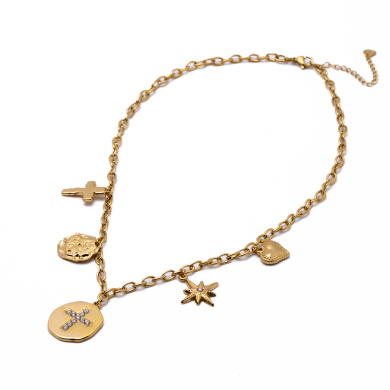 Collar Y00967 Dorado Acero Inoxidable 2D25