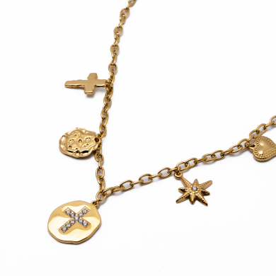 Collar Y00967 Dorado Acero Inoxidable 2D25