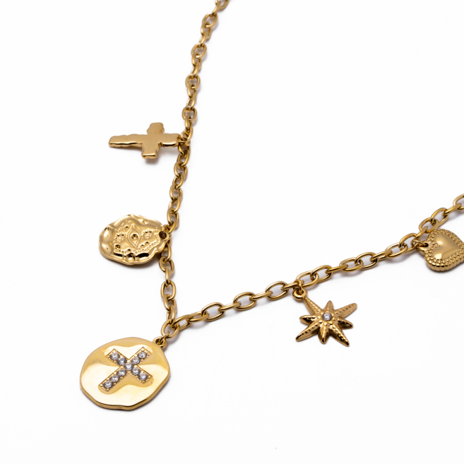 Collar Y00967 Dorado Acero Inoxidable 2D25