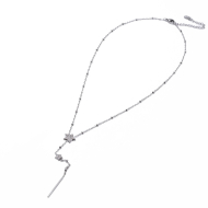 Collar Y01056 Plateado Acero Inoxidable 2D33