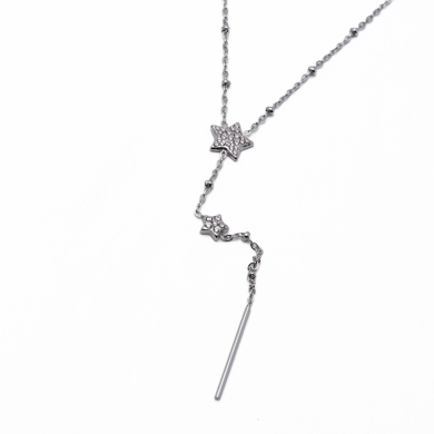 Collar Y01056 Plateado Acero Inoxidable 2D33