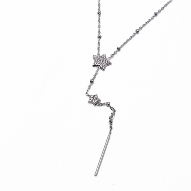 Collar Y01056 Plateado Acero Inoxidable 2D33