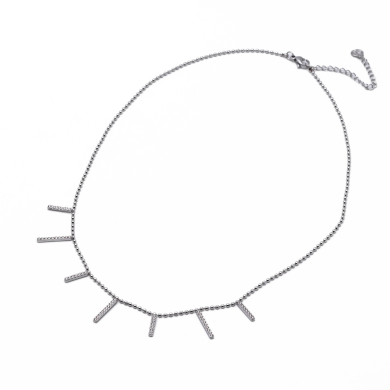 Collar Y00972 Plateado Acero Inoxidable E32
