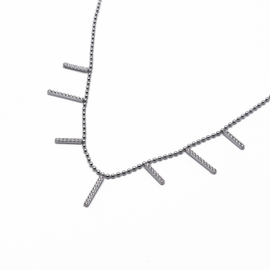 Collar Y00972 Plateado Acero Inoxidable E32