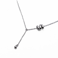Collar Y00969 Plateado Acero Inoxidable 2D43