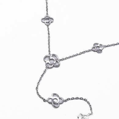 Collar Y00882 Plateado Acero Inoxidable 2D33