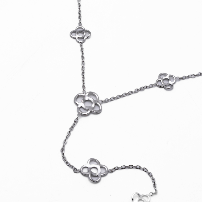 Collar Y00882 Plateado Acero Inoxidable 2D33