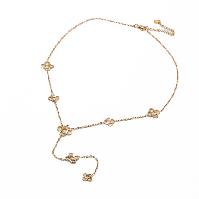 Collar Y00882 Dorado Acero Inoxidable 2D33
