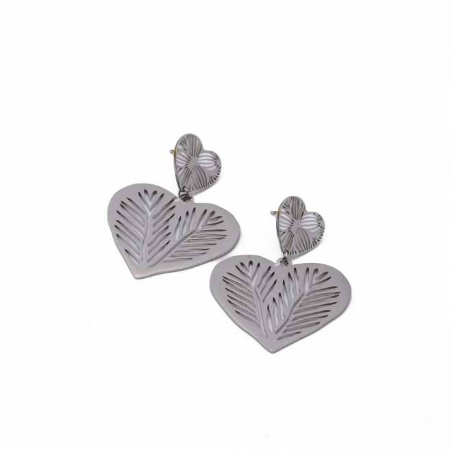 Aretes Y00870 Plateado Acero Inoxidable F31