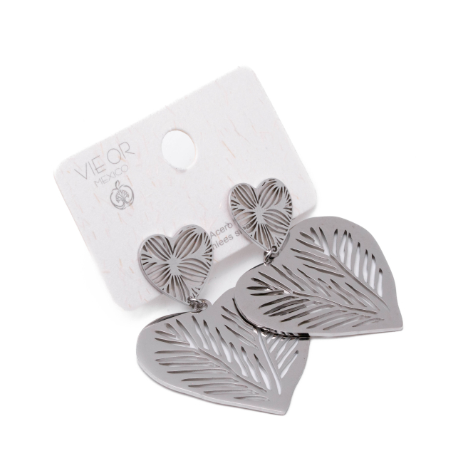 Aretes Y00870 Plateado Acero Inoxidable F31