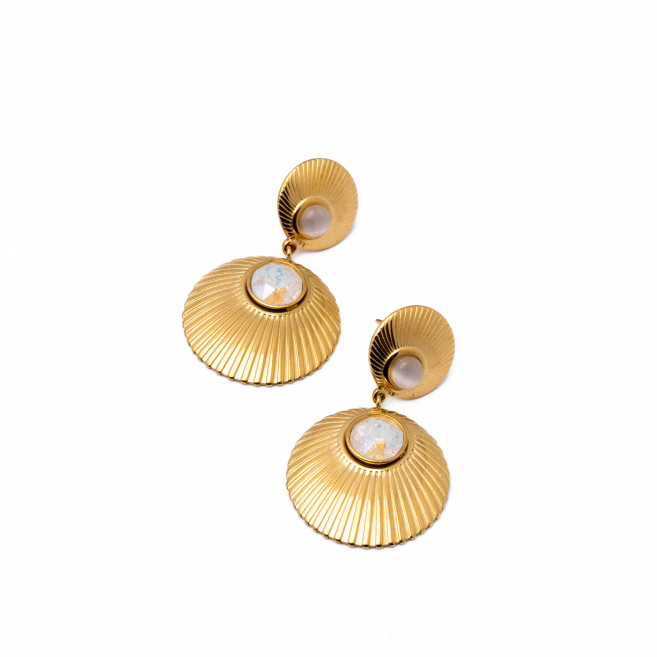 Aretes Y00902 Beig Acero Inoxidable F34